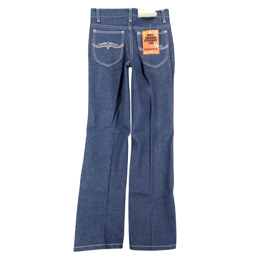 Maverick Straight Leg Jeans Boys 10 Regular Vintage 70s Deadstock Cotton USA